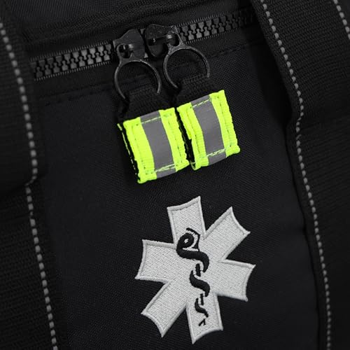 Lightning X Customizable Large EMT Medic First Responder EMS Trauma Jump Bag w/Embroidered Name - BLACK - color: Black