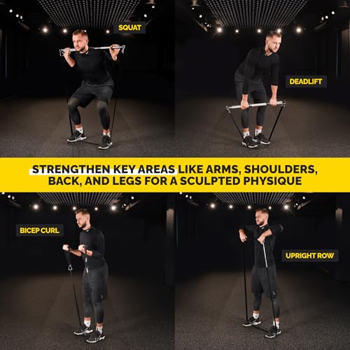 Long Resistance Bands Set, 5 Pull Up Assistance Bands for Working Out | 5 resistance levels, natural latex construction, exercise bands for strength training, stretching and physical therapy - color: Black 3
