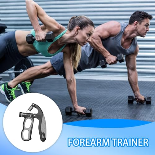 Grip Trainer Adjustable Resistance 22-330Lbs Finger Training | Forearm Grip Strengthener Training Exercise Workout Physical Recovery Practice for Golf Climbing Wrestling Fitness Gym Home