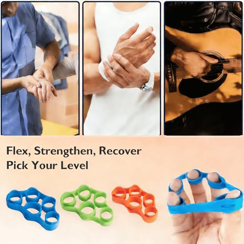 Hand Grip Strengthener, Finger Exerciser, Forearm Strengthener Kit - 7 Pack, Targeted Hand & Forearm Strength, Relief & Recovery Kit