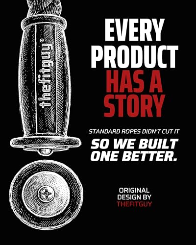 THEFITGUY Ergonomic Single Arm Tricep Rope Cable Attachment, 16.5” | Single-handle cable rope for pushdowns, hammer curls and face pulls, with wrist pressure relief and grip/forearm activation