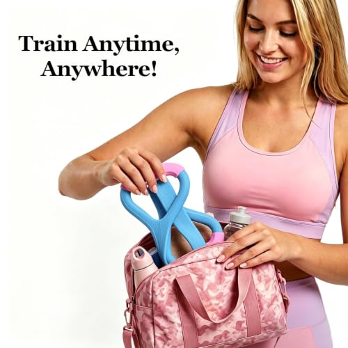 Figure 8 Resistance Band with Handles, Elastic Bands for Working Out,Arm,Back,Shoulder Training Elastic Ropes - color: Blue/Green/Gray