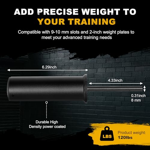 EVERYMATE Weight Stack Pin, 8mm Gym Pins for Weight Stack Machine, Weight Stack Extender Pin for Commercial Gym and Home Gym, Strength Training Equipment Attachments