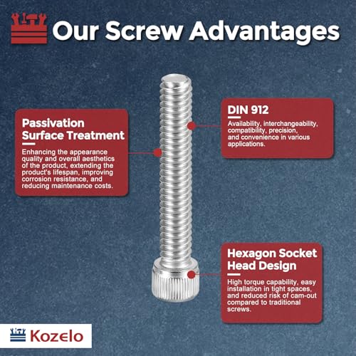 356pcs M4 Socket Head Cap Screws Bolts Nuts Assortment Kit - [M4x6/8/12/16/20/25/30mm] 304 Stainless Steel Allen Socket Drive for 3D Printer - size: M4x6/8/12/16/20/25/30mm