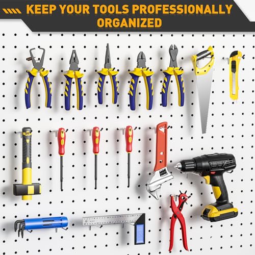 Pegboard Hooks, 25 Pack 4 inch Peg Board Organizer Accessories for Hanging Fit 1/8" Metal Peg Board Hooks for Garage, Workshop, Office, Craft Storage, Kitchen