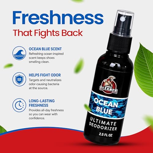 Combat Cleaner Shoe Cleaning Kit – Complete Sneaker Care Solution for Leather, Suede, Canvas, Mesh, Nubuck & More - color: Shoe Cleaner + Deodorizer