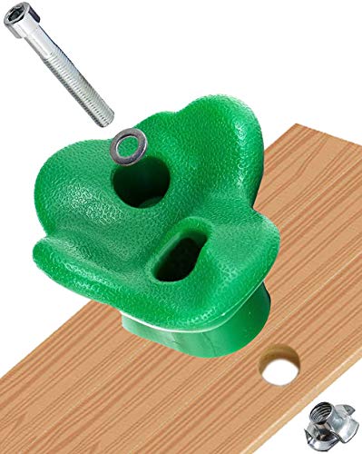 KINSPORY 15pc Rock Wall Climbing Holds for Kid, Play Set Climber Attachment | Colourful anti-slip pig nose rocks, complete mounting hardware for indoor outdoor Children playground & Playset building