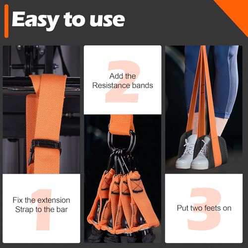 Pull up Assistance Bands, 4 Pull Up Bands 300lbs, Heavy Duty Pull Up Assist Workout Bands for Home Gym Strength Training with Two Footrest, Compatible with Any Pull Up Bars