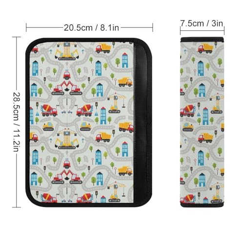 1 Pair Universal Fit Seat Belt Cover for Elderly Support, Most Cars, Trucks Construction Cars Seat Belt Cushion, Neck and Shoulder Support - color: Pattern 59