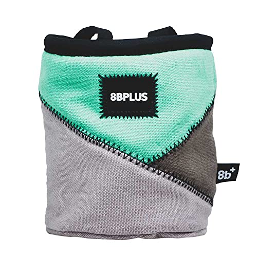 8BPLUS PROBAG - Chalk Bag for Climbing & Bouldering - Belt, Carabiner and Giftbox Included - Wide Opening - Brush Holders for Left & Right Handers - style: TEAL