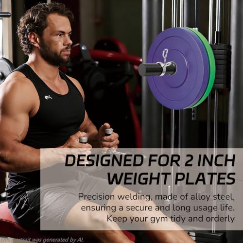 CAELUM Weight Stack Pin Extender with Spring Clip, for Cable Machine 1Pack | 120LB Capacity, Solid Steel, Gym Weight Stack Pin for LAT Pulldown, Functional Trainer Home Gym, Strength Trainers