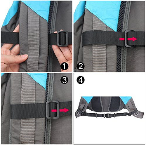 Wisdompro Backpack Chest Strap, Heavy Duty Backpack Sternum Strap Add on | Adjustable Nylon Chest Belt Replacement with Quick Release Buckle, for Travel, Hiking, Camping and Jogging - with Slide Locks - color: Black