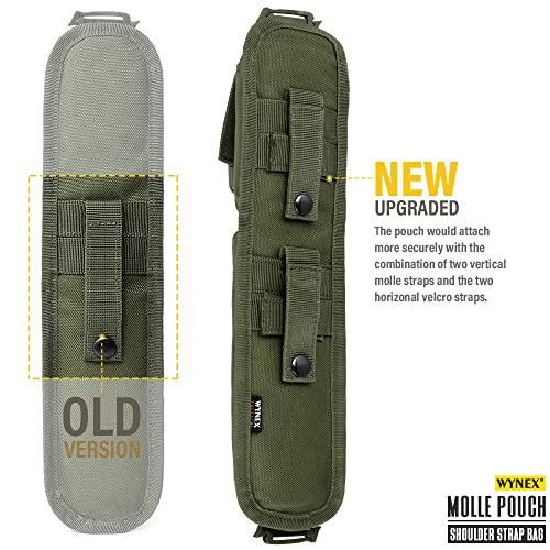 WYNEX Tactical Molle Accessory Pouch, Backpack Shoulder Strap Bag Shoulder Tape Additional Bag Multifunctional Hunting Tools Pouch - color: Army Green - 2 Packs