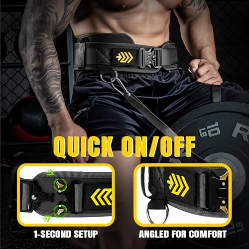 MANUEKLEAR 2-in-1 Weightlifting Belt & Dip Belt with 36.7 IN Rope, Double-Layer Weight Lifting Belts, Powerlifting Gym Weighted Belt for Pull Up Squat - color: Midnight Black, size: S(26-29in)