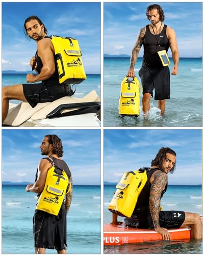 Dry Bag Backpack - color: Yellow, size: 30L