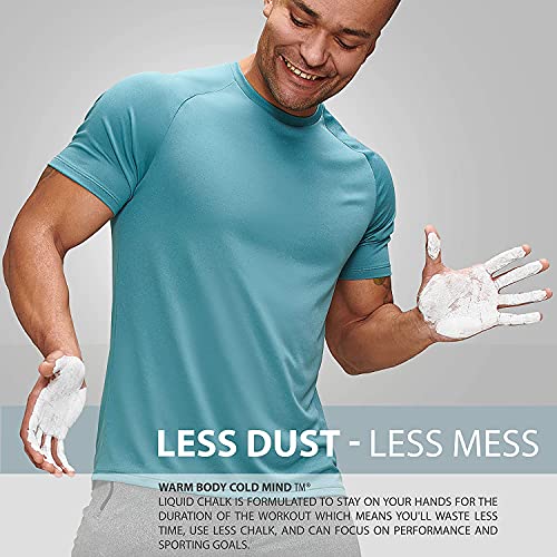 WARM BODY COLD MIND Mess Free Liquid Chalk - Gym Chalk for Weightlifting, Gymnastics, Climbing, Powerlifting - Sports Chalk - Hand Grip Chalk - style: 50ml White