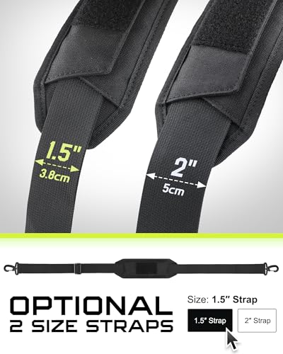 WYNEX Shoulder Strap, 55 inch Universal Bag Strap Replacement with Pad | Single Shoulder Strap with Detachable Thick Pad, Crossbody Bag Strap for Tactical Pouch Tool Bag Messenger Bag Luggage Duffle - color: Black, size: 1.5“ Strap