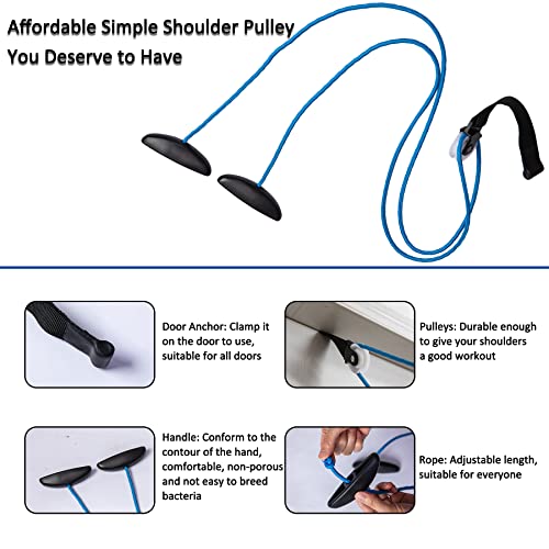 Shoulder Pulley Over The Door Physical Therapy System | Over-the-door exercise pulley designed for shoulder physical therapy exercises. - color: 10PCS-Blue