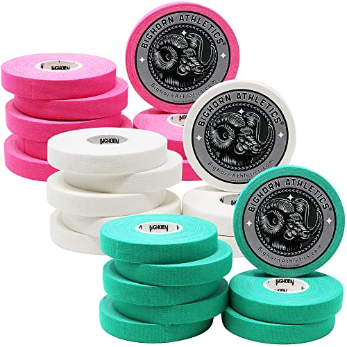 Bighorn Athletics Jiu-Jitsu Finger Tape, 0.5-Inch x 45-feet, 24 Rolls, Pink, White & Green