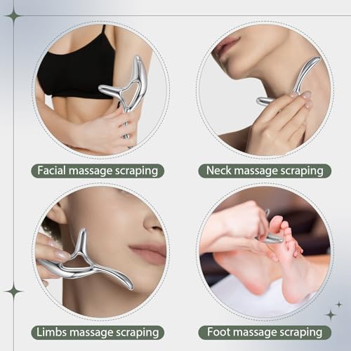 Nuanchu Massage Tool for Deep Tissue & Myofascial Release with Gift Box, Muscle Scraper for Full Body Pain Relief, Thumb Protector for Elephant Christmas White Gift Acupressure & Gua Sha Therapy
