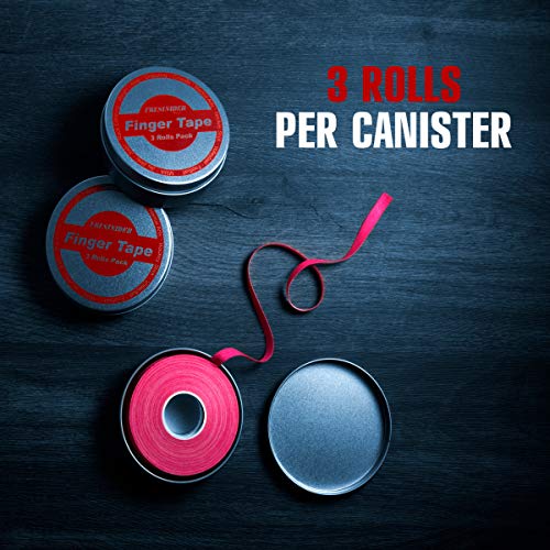 FRESINIDER Finger Tape - Strong Athletic Tape | 0.3” x 45 Feet (9 Pack) Tin Set | No Sticky Residue | for Rock Climbing, BJJ Jiu Jitsu, Grappling, Judo, MMA, Rock Climbing and Martial Arts (Pink) - color: Pink