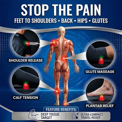 Muscle Trigger Silicone Barbell-Mounted Trigger Point Massage Tool for Back, Neck, Shoulders, Feet & Plantar Fasciitis Relief, Myofascial Release and Deep Tissue Muscle Recovery for Home and Gym - color: Red