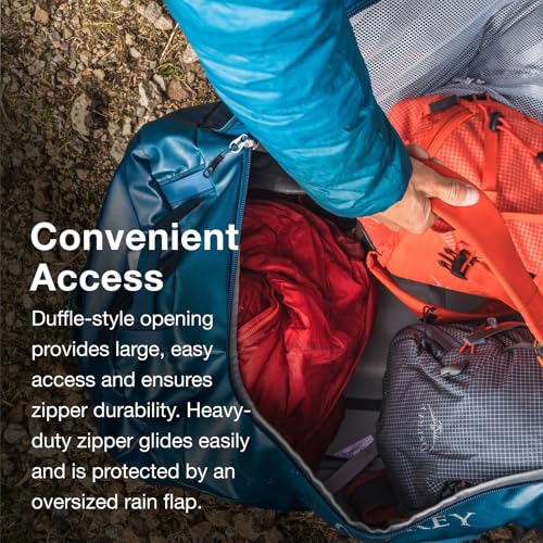 Osprey Transporter Lightweight Travel Duffel Bag - Extra Large Water Resistant Durable Gear Bag for Men and Women - color: Mystery White-moody Burgundy, style: 65l