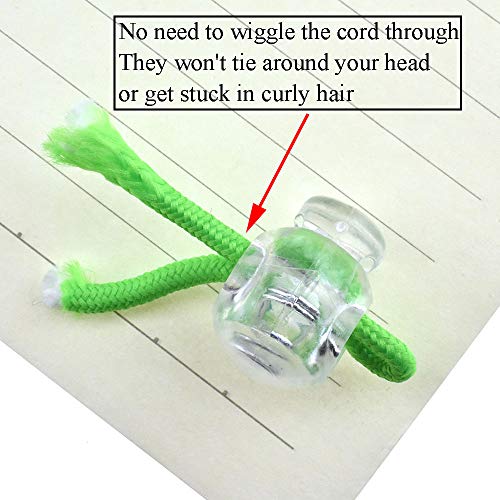Spring Elastic Fastener Toggles Plastic Cord Lock Buttons Stopper Slider Thread Smooth Hold Tightly - color: Clear-22*17mm 40pcs