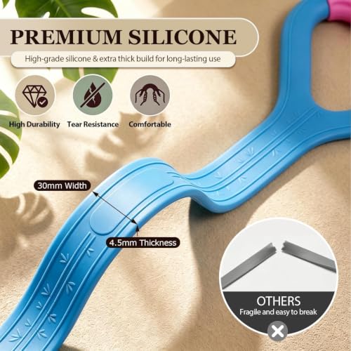 Figure 8 Resistance Band with Handles, Elastic Bands for Working Out,Arm,Back,Shoulder Training Elastic Ropes - color: Blue/Green/Gray