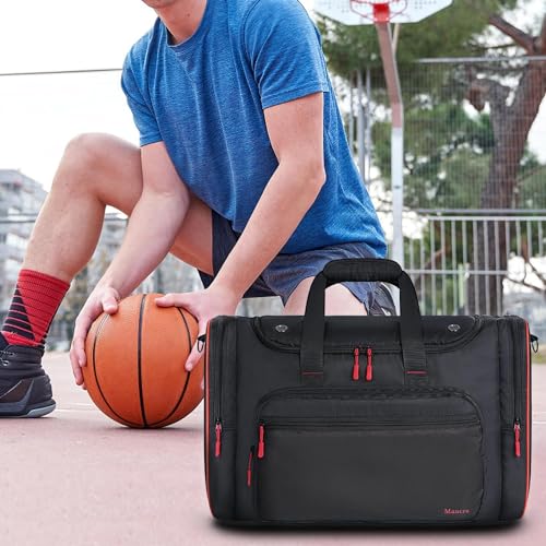Mancro Padded Sneaker Bag, Sneakerhead Gifts, Shoe Travel Bags Fit 4 Pairs | Come with Insulated Pocket and Shoulder Strap, Multi-functional Sports Gym Duffle for Basketball, Shoes, Cloth