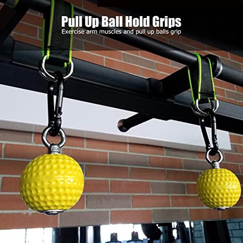 Climbing Pull Up Ball Grips, Anti Slip Pull Up Balls for Forearm Strength Training, Ergonomic PU Hand Grip Balls with Steel Core for Rock Climbing Gym Fitness