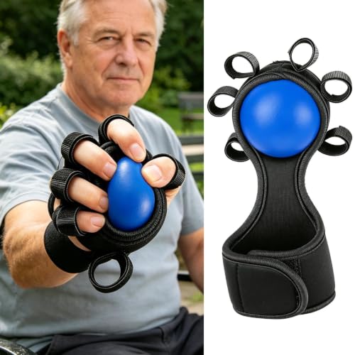 Grip Strength Ball Finger Muscle Trainer Tool | Finger Strengthening Tool for Workout Outdoor Weightlifting Rock Climbing Home Fitness Gym Office - color: Blue