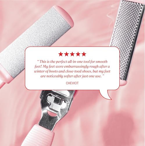 ONYX Professional Callus Miracle 3 Step Pedi Tool, Includes a Stainless Steel Foot Rasp for Dry Skin, Callus Shaver w/Replacement Blades for Thick Calluses, 15 Pieces