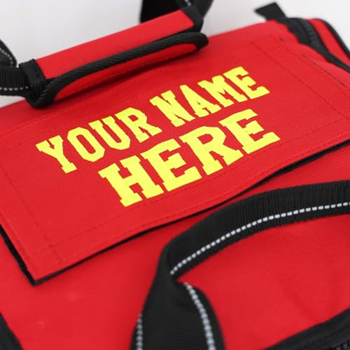 Lightning X Customizable Large EMT Medic First Responder EMS Trauma Jump Bag w/Embroidered Name - RED - color: Red