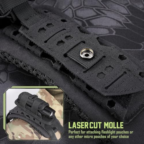 WYNEX Shoulder Strap Pad for Vest Carrier Accessories 2 Pack | 1000D Nylon Tactical Plate Shoulder Pads Strap Cushion, Flak Vest Shoulder Pads, Soft 3D Mesh Pads with Tactical Gear for Men - color: Black
