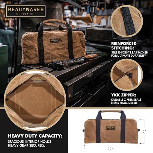 Readywares 12" Utility Bag | Waxed Canvas Small Heavy Duty Tool Bag