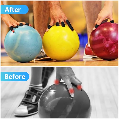 ELETIUO 144 PCS Bowling Thumb Tape & Finger Tape for Bowlers,Elastic Protective Tape with Portable Box,Bowling Accessories for Men&Women,Thumb Protection for Ball Grip, Sport Supplies for Exercise