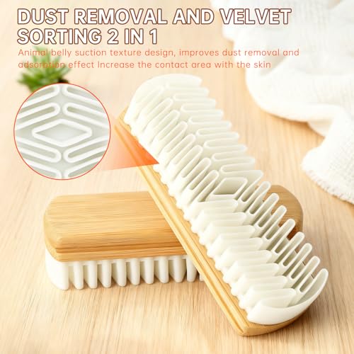 Suede Shoe Brush and Eraser Set, 2025 New Suede Cleaning Brush for Shoes, Bags, Jackets, and Sofas, Wooden Handle Suede Shoe Cleaner, Soft Brush and Stain Eraser for Easy Care (2 Pack)