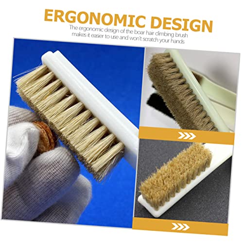 Homoyoyo 2pcs Climbing Rocks Brush Boars Hair Cleaning Tool for Sports Climbing Outdoor Cleaning