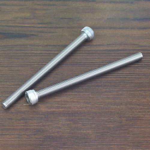 HELIFOUNER 20 Pieces M5 x 70mm, Thread Pitch 0.8mm, 304 Stainless Steel (18-8) Hex Socket Head Cap Screws, Fully Threaded - size: M5 x 70mm
