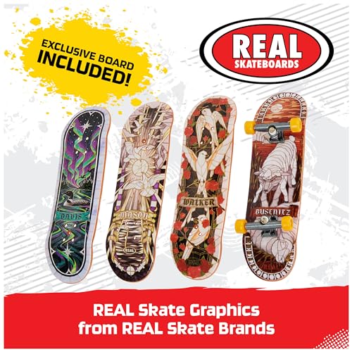 TECH DECK Real Skateboards Ultra DLX Customizable Fingerboards 4-Pack | Customize 4 Boards, Stickers & Grip Tape, Authentic Details, Fidget Skateboard Toy Gifts for Kids & Collectors Ages 6+ - style: 4-pack Boards (v2)