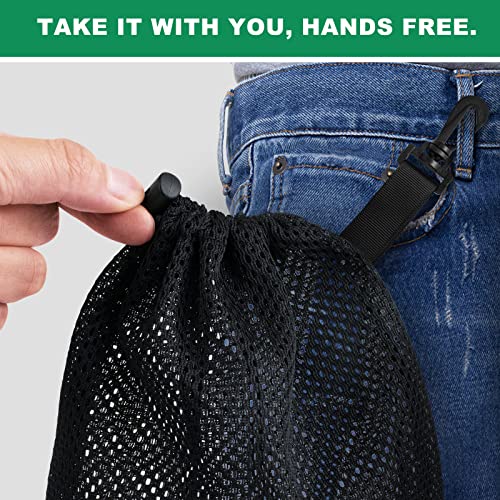 20 PCS With Clips Mesh Drawstring Bags, Portable Nylon Storage Bags for toy,Sports Storage,Outdoor activities etc. (7.9x11.8in) - size: 20Pcs / 7.9x11.8in