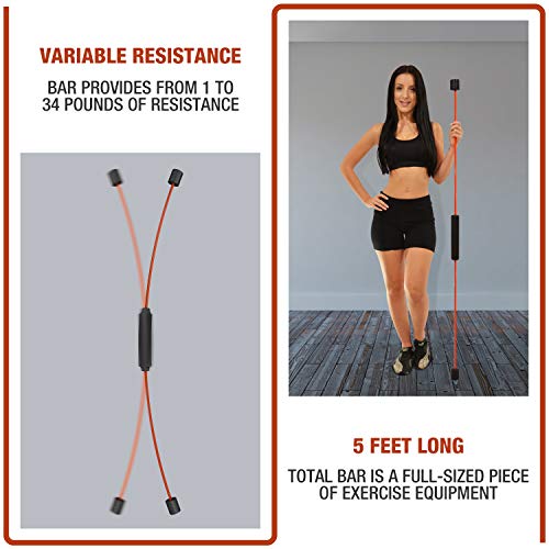 Total Bar | Exercise Bar, Workout Bar and Rehabilitation Equipment | Includes Carrying Case, Nutrition Booklet, and Exercise Booklet