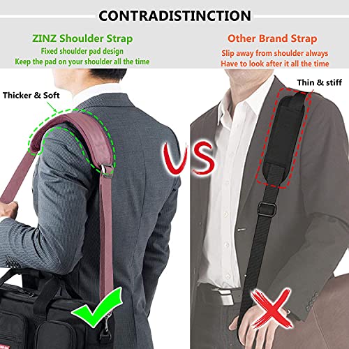 Bag Shoulder Strap, Padded Adjustable Shoulder Strap Replacement - color: Pink, size: 57"