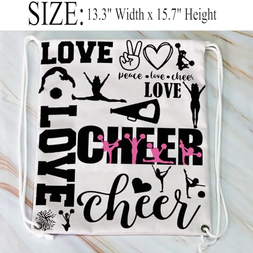 JYTAPP Cheer Bag Cheerleading Drawstring Bag Gifts for Cheerleading Lovers Cheerleader Gift Bag Cheer Stuff Cheer Team Gifts
