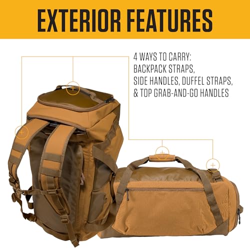 Carhartt Heavy Haul Utility Duffel Bag's, Water-Resistant Packable Bag for Jobsite, Gym, and Travel - color: Black, style: 75l
