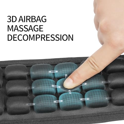 JFT Shoulder Strap Pad 3D Air Cushion Adjustable Air Pressure Suitable for All Kinds of Backpacks 2Pcs(Black) - size: Four Rows
