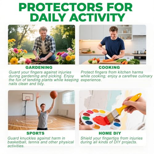 Kris-kikomy Gel Finger Protectors Finger Caps Silicone Fingertips Protection - Finger Cots Great for Trigger Finger, Finger Arthritis, Finger Cracking and Other Finger Pain Relief (Small) - size: Small (Pack of 10)