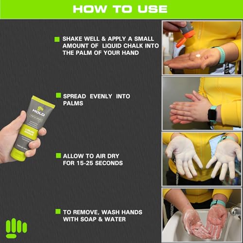 HOLD Liquid Sports Chalk for Climbing, Weightlifting, Gymnastics & Powerlifting – No Additives, Non-Toxic, Sweat-Resistant, Strong Grip Performance - style: Citrus scented
