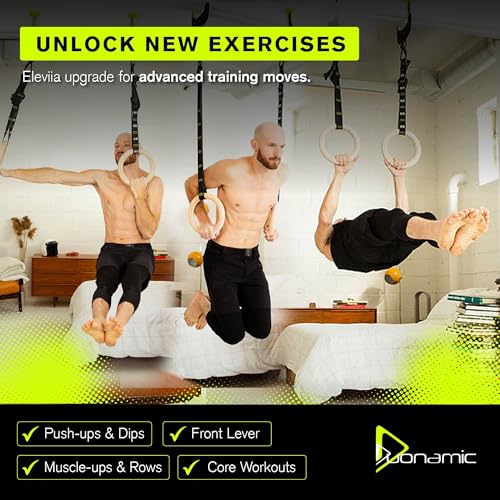 Duonamic Eleviia: Portable Doorway Pull-Up Bar – Lightweight, Travel-Ready, 250 lb Capacity - color: BROWN